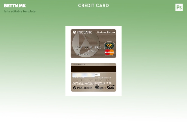 Модерен стил на шаблон за мастер картички на банка на САД PNC