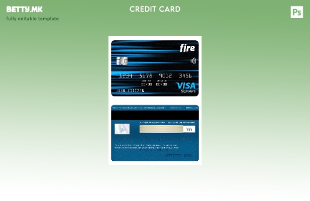 Модерен стил на Ireland Fire Financial банкарски шаблон за картичка за потпис за