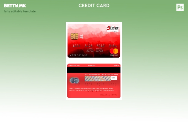 Модерен стил на USA Texas Point Credit Union Шаблон за банкарска мастер карта