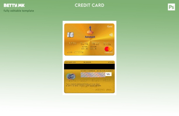 Модерен стил холандски Рабобанк мастер картички златен шаблон