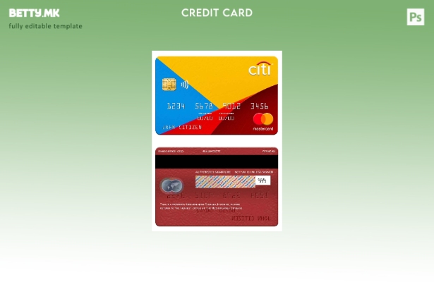 Модерен стил холандски Ситибанк мастер картички шаблон