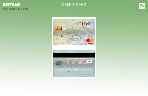 Модерен стил шаблон за банкарска мастер карта на Универзитетот на САД во Јужна И