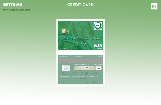 Модерен стил шаблон за виза дебитна картичка Гвинеа Бисао Banco Da Uniao