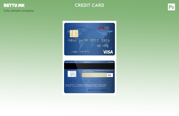 Модерен стил шаблон за виза картичка за федерална штедилница на САД
