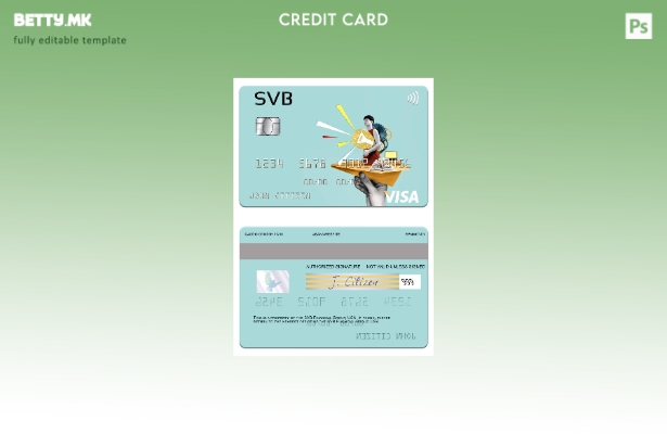 Модерен стил шаблон за виза картичка на САД SVB Financial Group