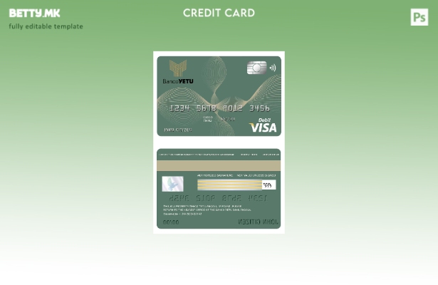 Модерен стил шаблон за виза картичка Angola Banco Yetu