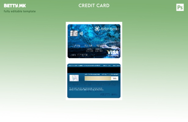 Модерен стил шаблон за картичка за потпис за виза на Исланд Арион