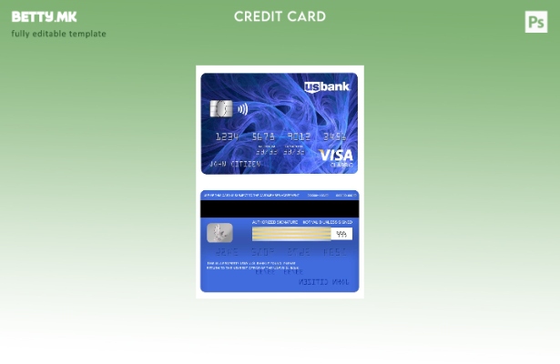 Модерен стил шаблон за класична картичка за американска банка за виза