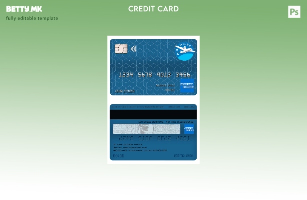 Модерен стил шаблон за кредитна картичка на Canada American Express Air Miles