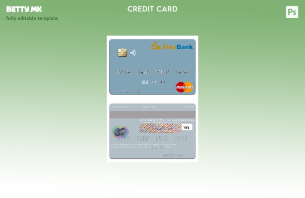 Модерен стил шаблон за мастер картички Суринам Finabank N.V