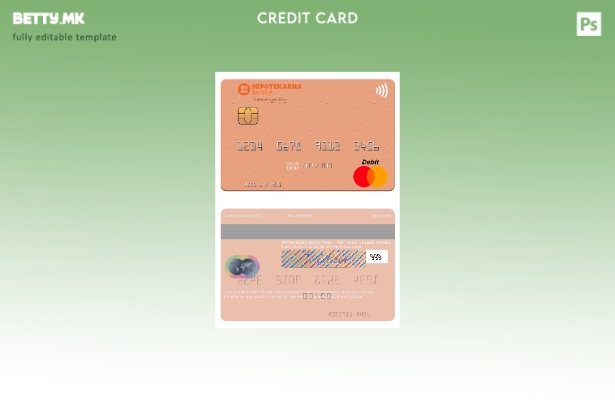 Модерен стил шаблон за мастер картички Црна Гора Хипотекарна банка