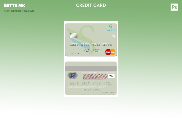 Модерен стил шаблон за мастер картички на Јамајка Сагикор банка