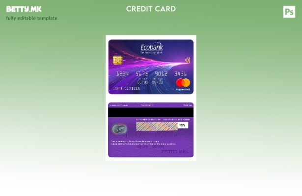 Модерен стил шаблон за мастер картички на Јужен Судан Ecobank
