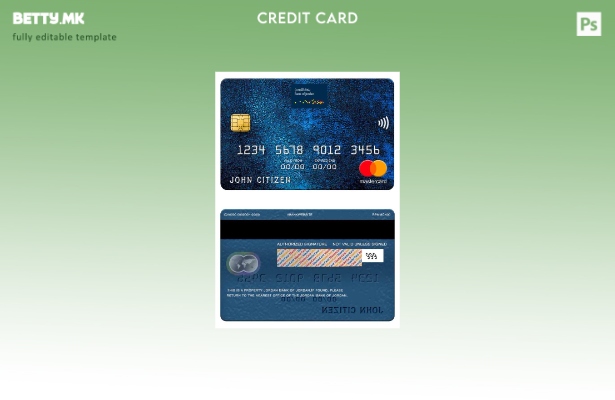 Модерен стил шаблон за мастер картички на Џордан Банката на Јордан