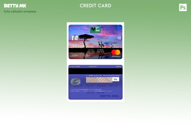 Модерен стил шаблон за мастер картички на Банката на Африка на Уганда