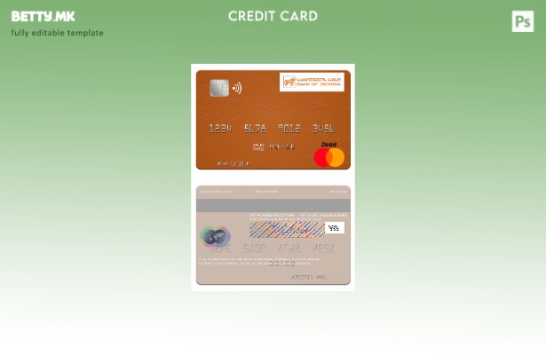 Модерен стил шаблон за мастер картички на Грузија Банка на Грузија