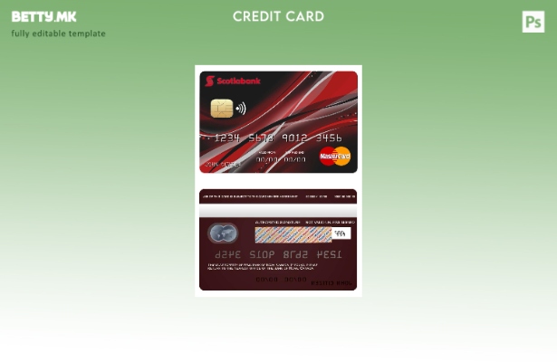 Модерен стил шаблон за мастер картички на Канада Нова банка