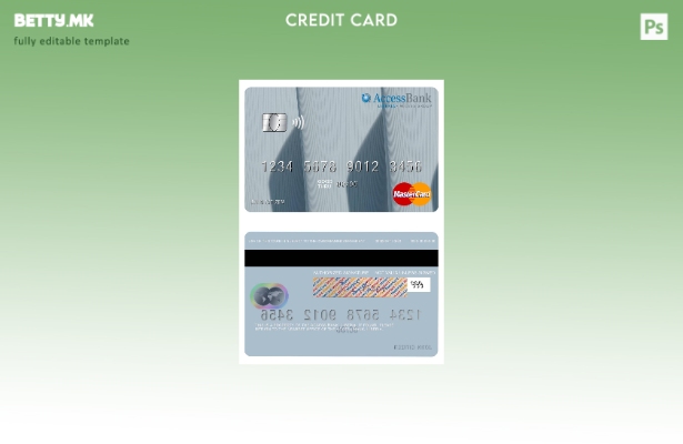 Модерен стил шаблон за мастер картички на Либерија пристап банка