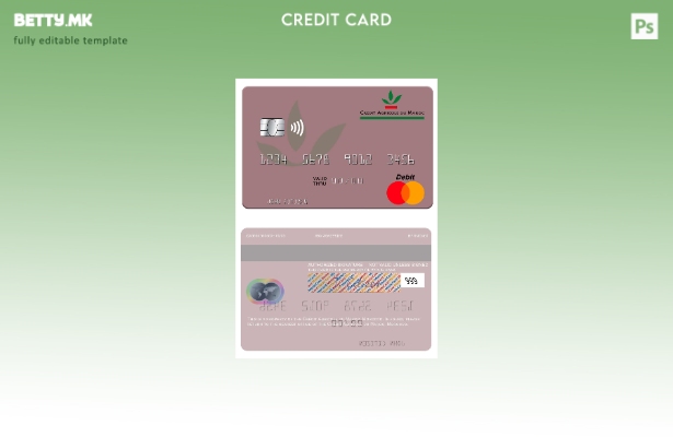 Модерен стил шаблон за мастер картички на Мароко Crédit Agricole du Maroc