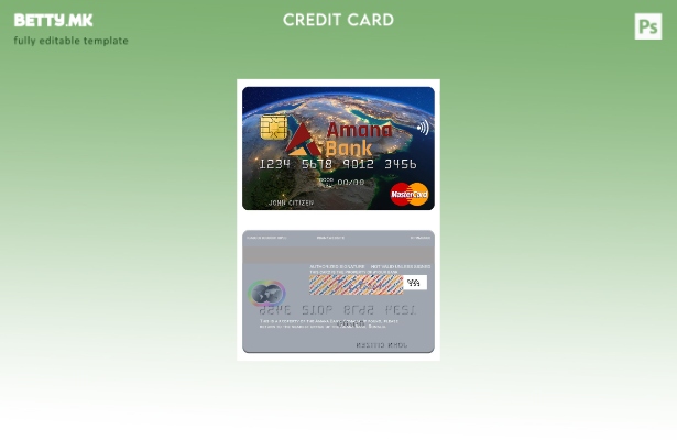 Модерен стил шаблон за мастер картички на Сомалија Амана банка