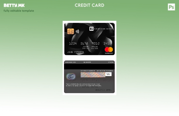 Модерен стил шаблон за мастер картички на банката Исланд Кауптинг