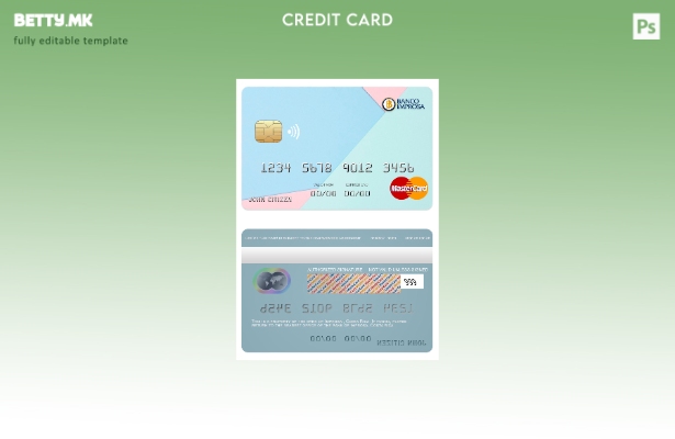 Модерен стил шаблон за мастер картички на банката Костарика Импроза