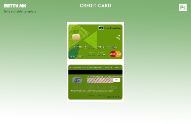 Модерен стил шаблон за мастер картички на банката Куба Метрополитано