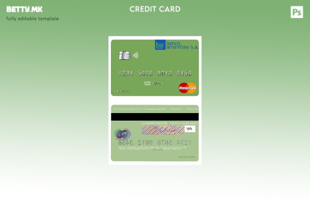 Модерен стил шаблон за мастер картички на парагвајски Banco Amambay