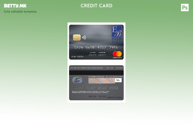 Модерен стил шаблон за мастер картички на Comoros Exim bank