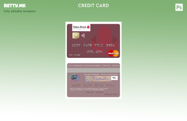 Модерен стил шаблон за мастер картички на Myanmar Yoma Bank