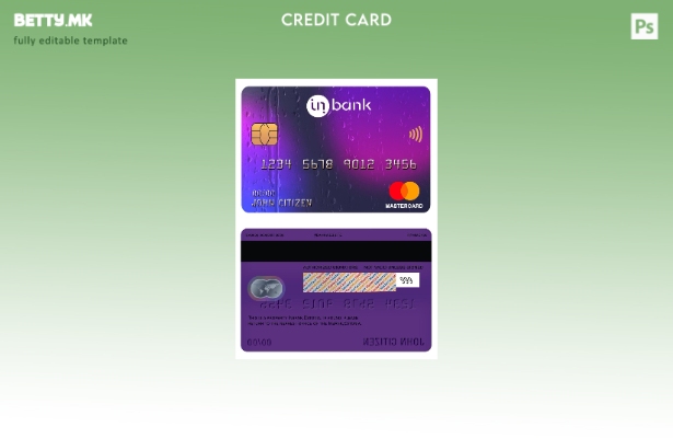 Модерен стил шаблон за мастер картички Estonia Inbank