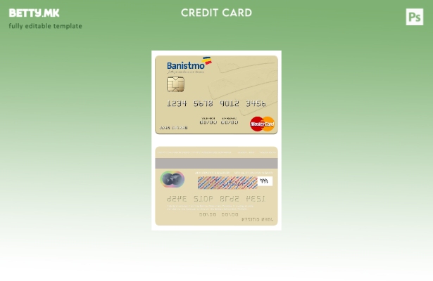 Модерен стил шаблон за мастер картички Panama Banco Banistmo