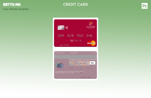Модерен стил шаблон за мастеркарти на Гренада CBIC