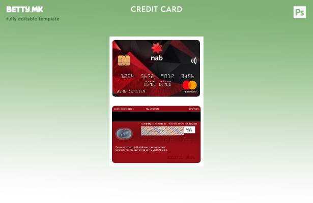Модерен стил шаблон за мастер картичка банка на САД NAB