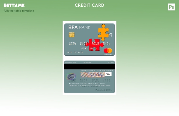 Модерен стил шаблон за мастер картички Angola Banco de Fomento