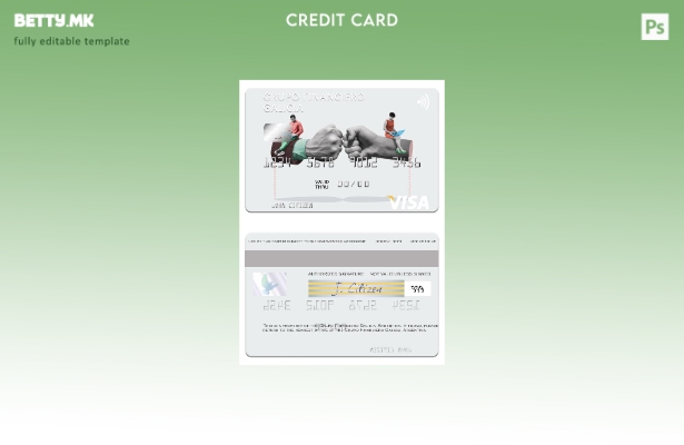 Модерен стил Argentina Grupo Financiero Galicia шаблон за виза картичка