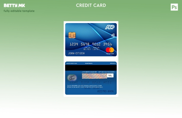 Модерен стил USA ADP заработка мастер картички шаблон