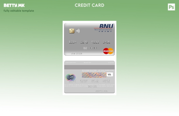 Модерен стил, Шаблон за мастеркарти за градење на Тимор Остана Банко Национална