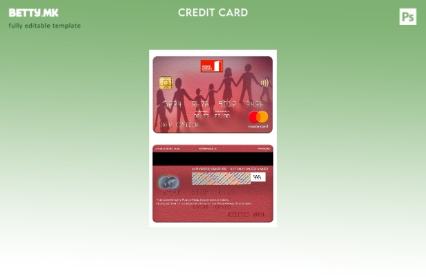 Модерен стил, Шаблон за мастер картичка за домашна кредитна банка Русија