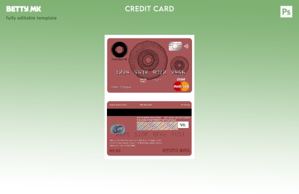 Модерен стил, шаблон за мастер картички на банката Австралија Macquarie