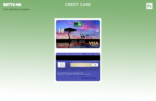 Модерен стилски шаблон за електрони за виза на Банката на Африка на Уганда