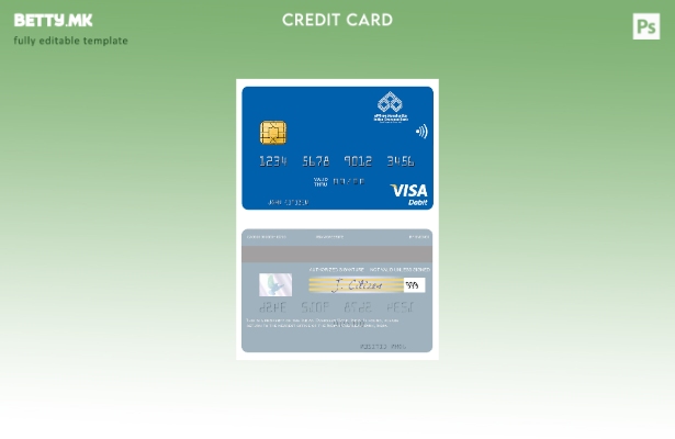 Шаблон за виза за дебитна картичка во модерен стил на Индија индиска прекуморска