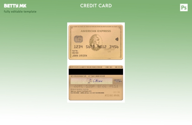 Шаблон за златна картичка во модерен стил САД MOVO банка amex