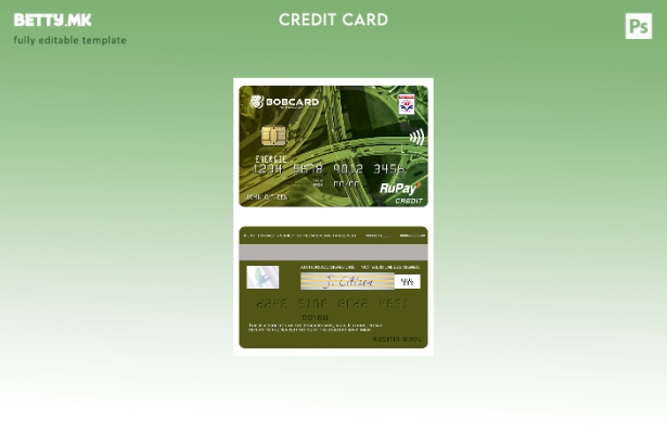 Шаблон за кредитна картичка во модерен стил Индија HPCL Bank of Baroda ENERGIE