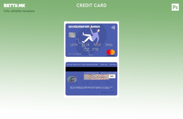 Шаблон за мастер картички во модерен стил Авганистан Газанфар банка