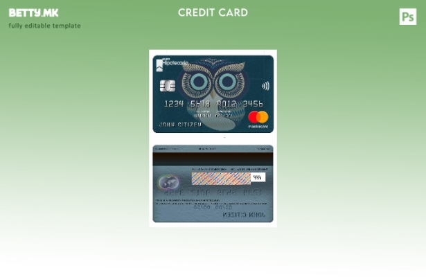 Шаблон за мастер картички во модерен стил Аргентина Хипотекарио банка