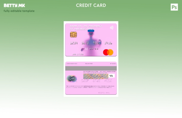 Шаблон за мастер картички во модерен стил Аргентинската банка на провинцијата Бу