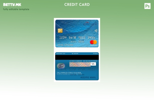 Шаблон за мастер картички во модерен стил Италија Citibank