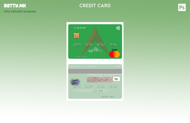 Шаблон за мастер картички во модерен стил на Непал Набил Банка