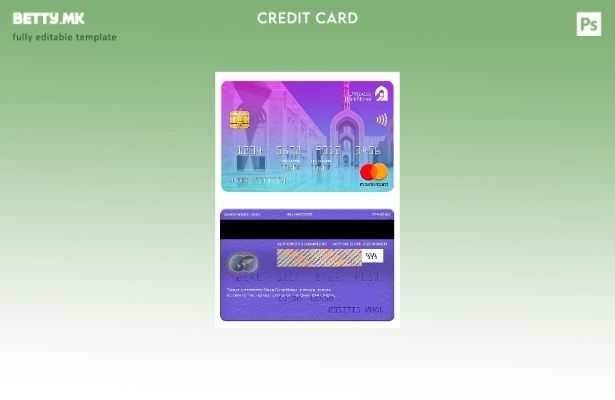 Шаблон за мастер картички во модерен стил на Оман Банка Низва